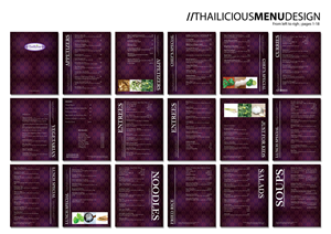 Diseño de Menú por meq.mike para Thailicious | Diseño: #1901716