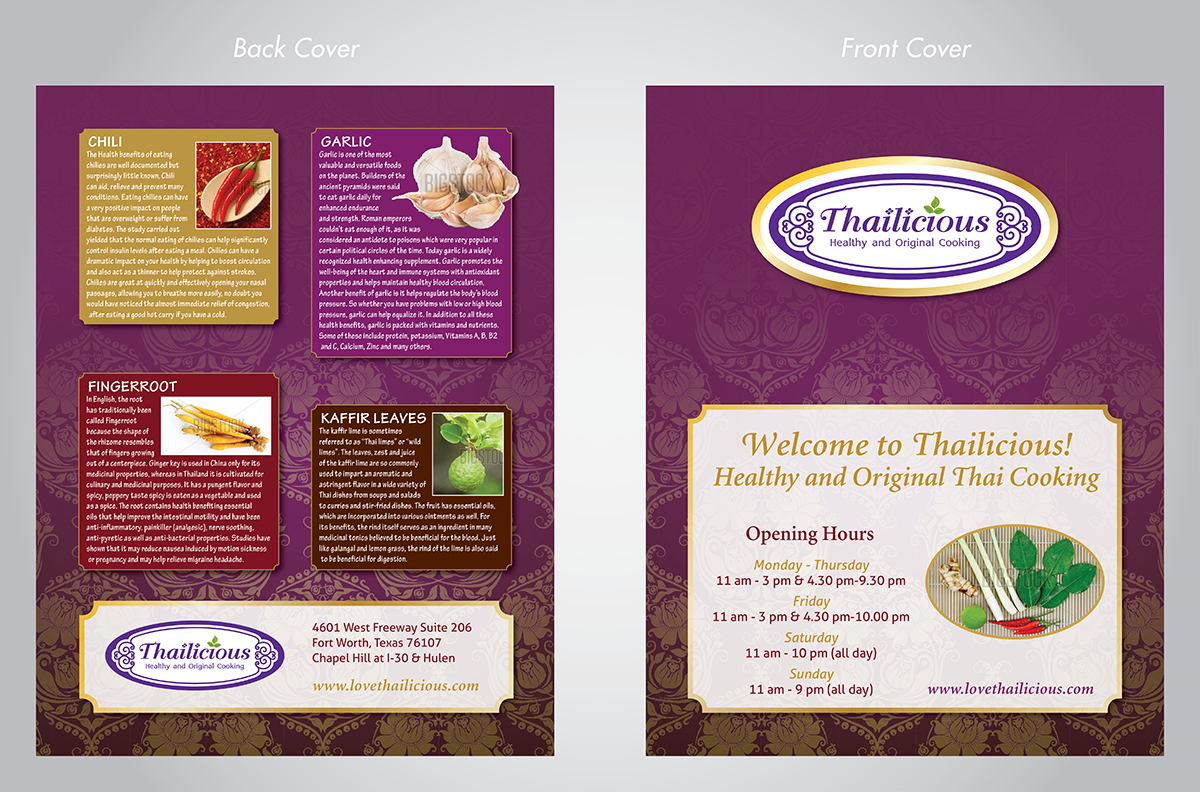 Menu Design by Ekanite for Thailicious | Design #1880578