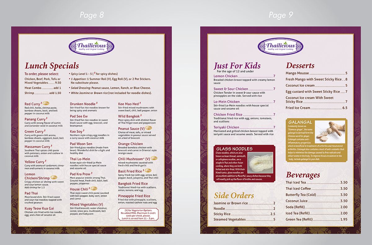 Menu Design by Ekanite for Thailicious | Design #1880587