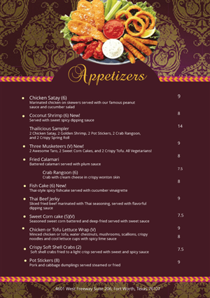 Menu Design by roopaljain for Thailicious | Design: #1818471