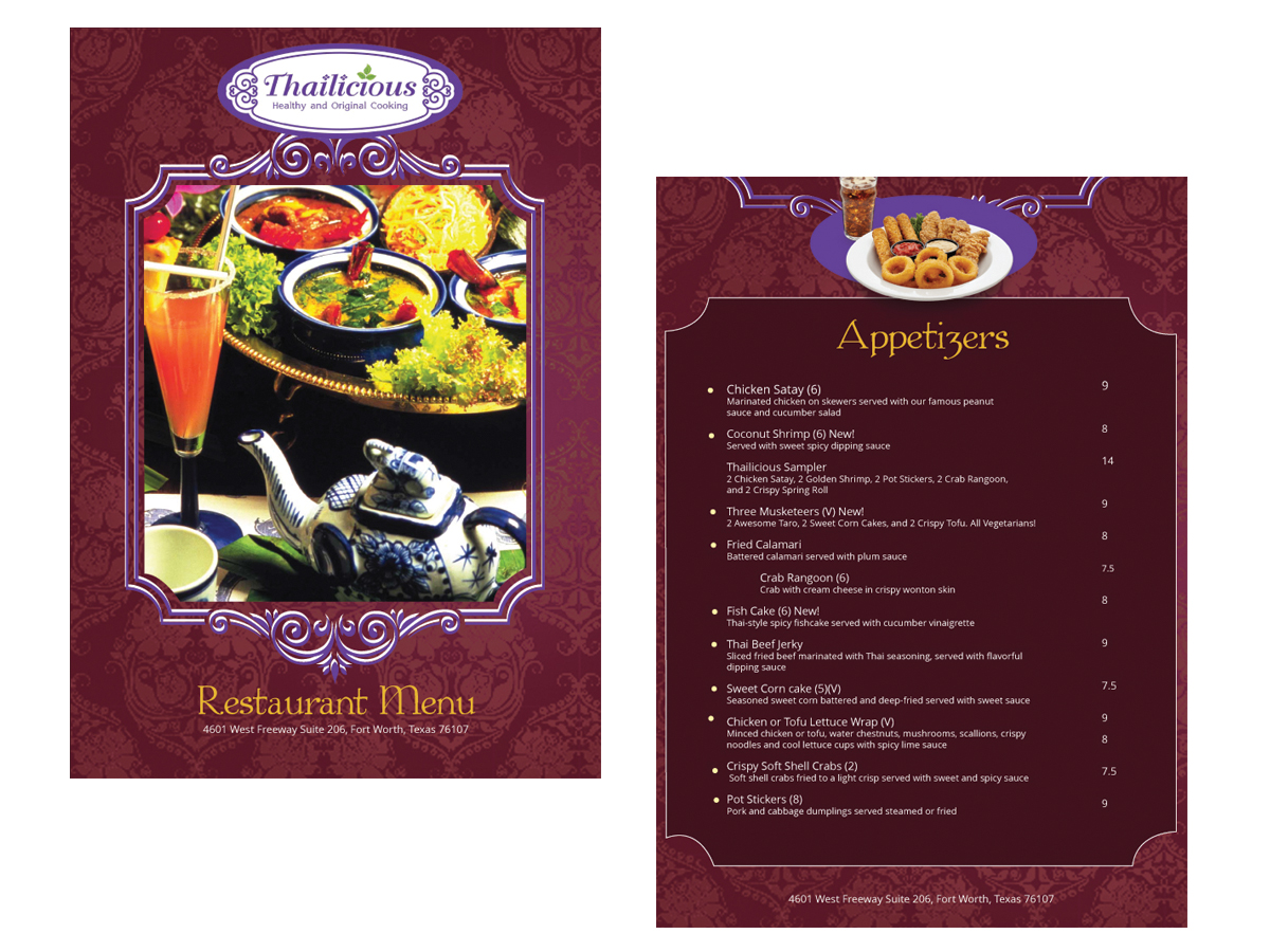 Menü-Design von roopaljain für Thailicious | Design #1875672
