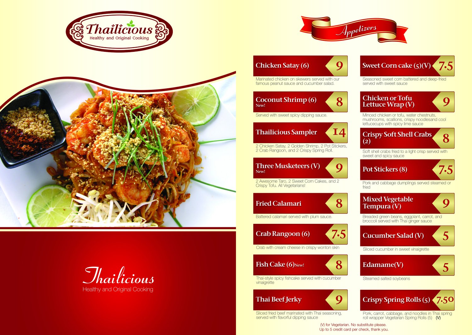 Menü-Design von TechWise für Thailicious | Design #1840581