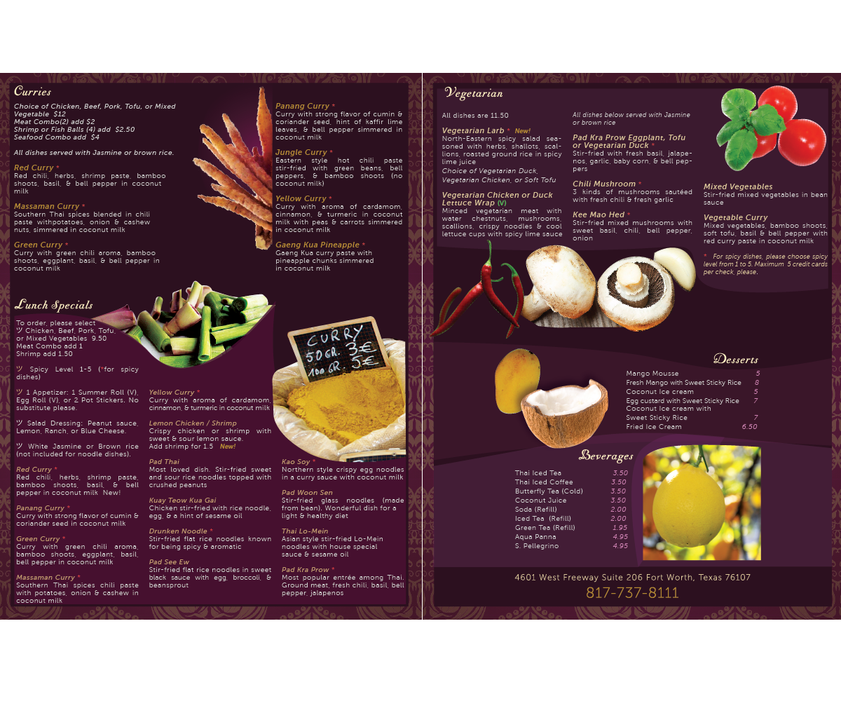 Design de Menu par Meow Mix pour Thailicious | Design #1863165