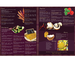 Menu Design by Meow Mix for Thailicious | Design: #1863165