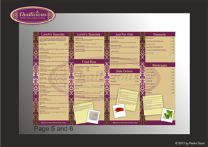 Thai Menu Design Project | Diseño de Menú por IMAGE SOLUTION