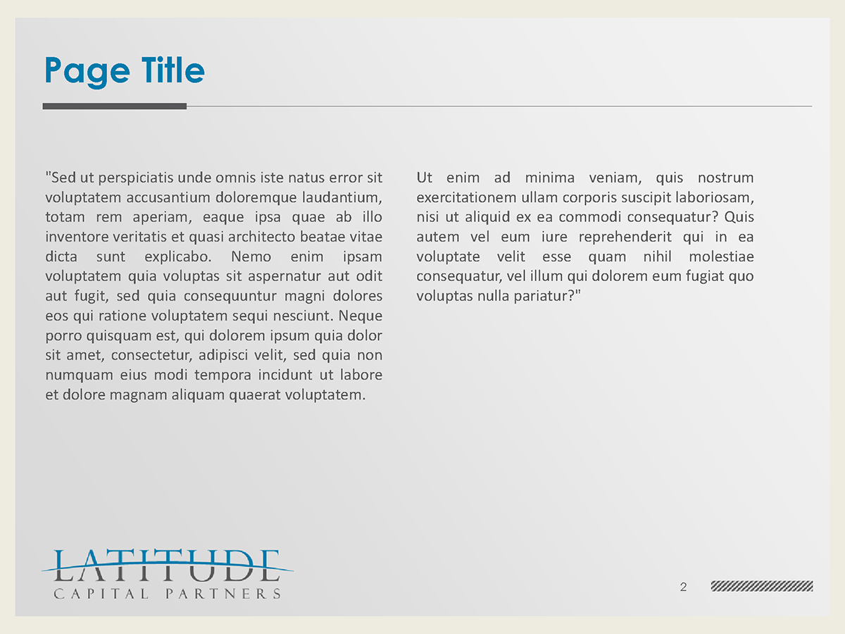 Design de PowerPoint par 100YAN pour Latitude Capital Partners | Design #1701802