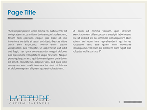 Diseño de PowerPoint por 100YAN para Latitude Capital Partners | Diseño #1701802