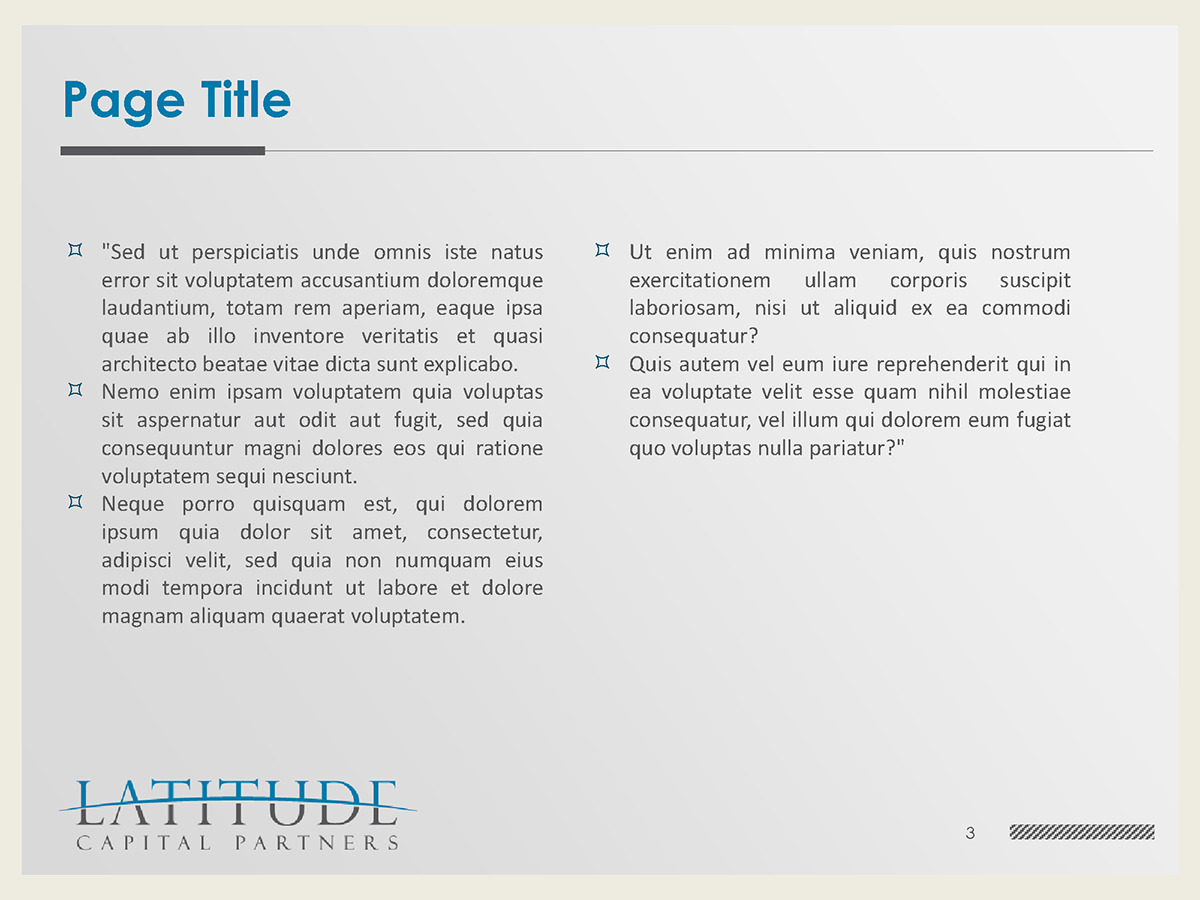 PowerPoint Design by 100YAN for Latitude Capital Partners | Design #1701803