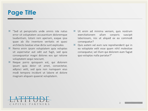 PowerPoint Design by 100YAN for Latitude Capital Partners | Design: #1701803
