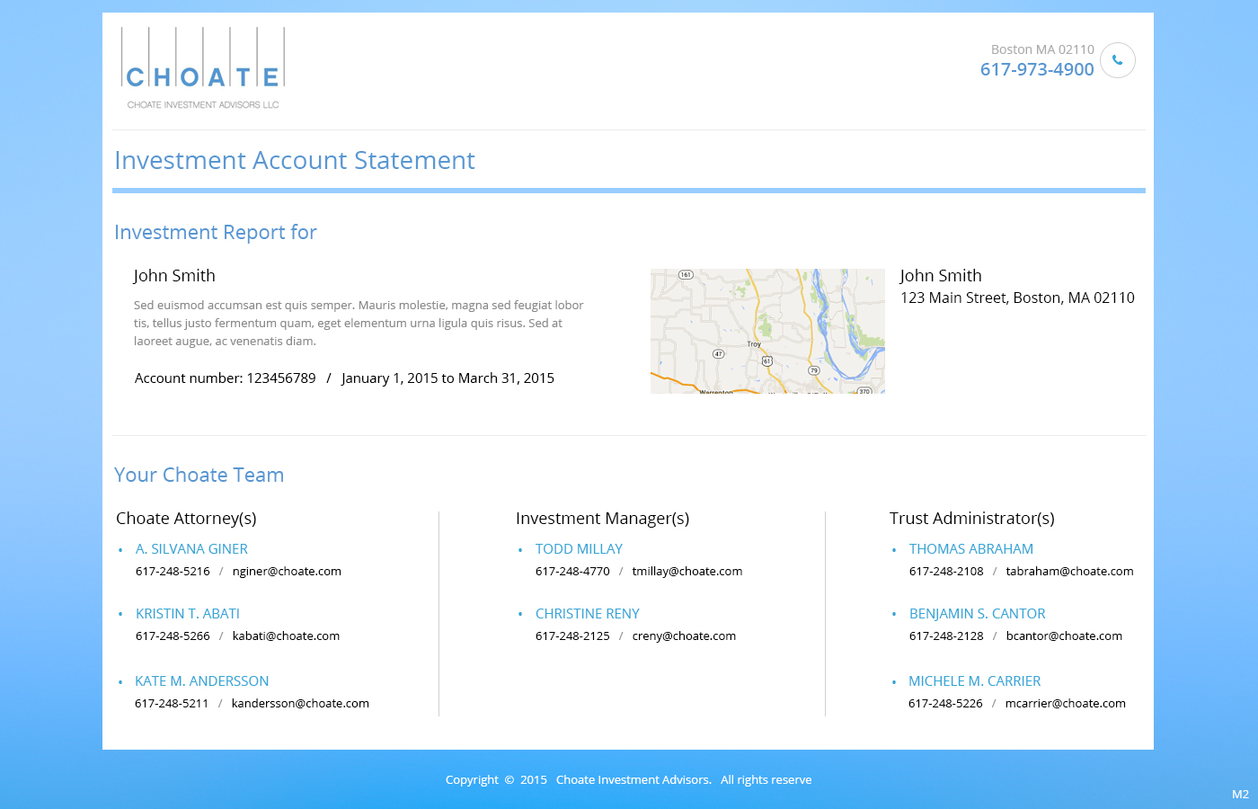 Web Design by pb for Choate Investment Advisors | Design #6400658
