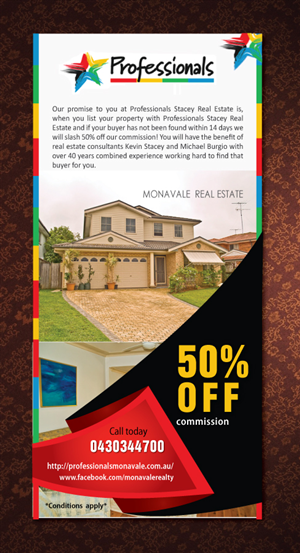 Flyer Design by Sbss for Professionals Stacey Real Estate  | Design: #1681332