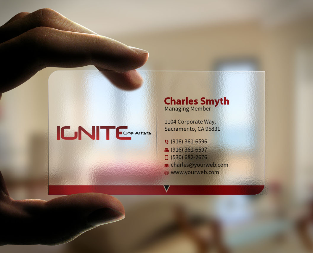 Business Card Design by MediaProductionArt for Ignite Elite  Artists | Design: #6379685