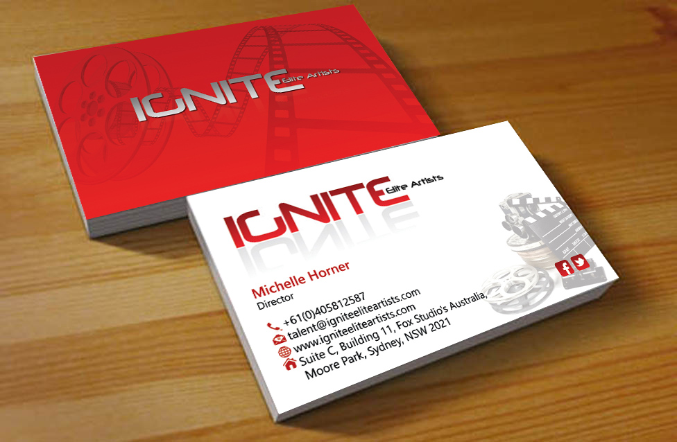 Business Card Design by Hardcore Design for Ignite Elite  Artists | Design #6383985
