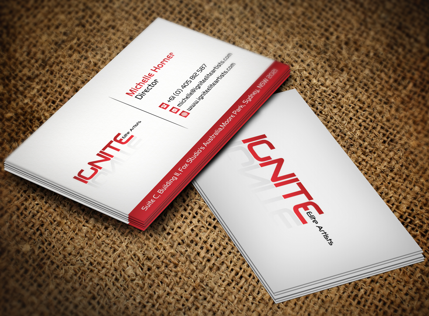 Business Card Design by Lanka Ama for Ignite Elite  Artists | Design #6378794