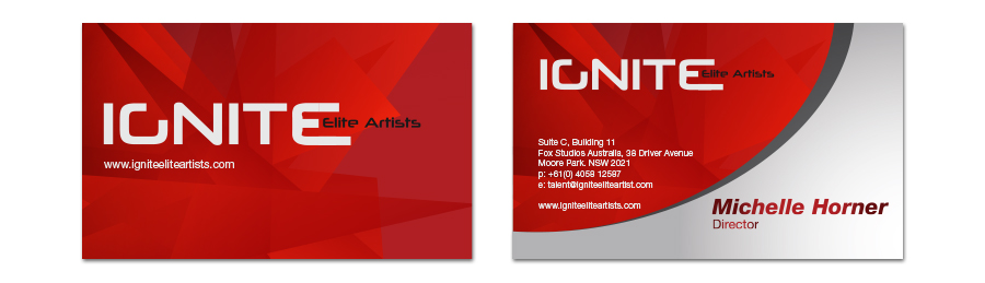 Business Card Design by Liliana Johnson for Ignite Elite  Artists | Design #6378643