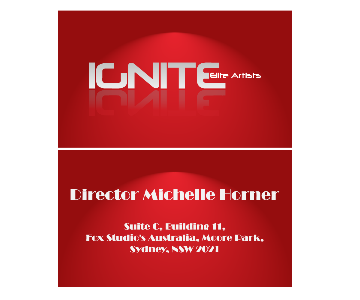 Business Card Design by neondude for Ignite Elite  Artists | Design #6377811