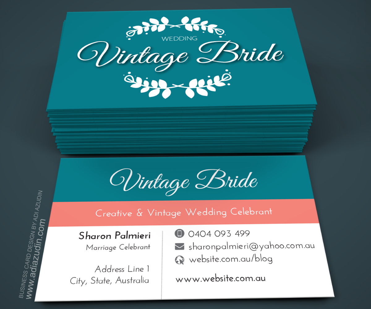 Business Card Design by adiazudin for Sharon Palmieri marriage celebrant | Design #6377905