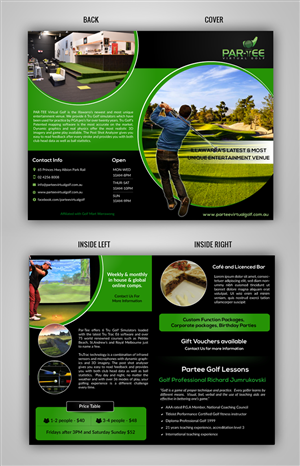 Brochure Design by pivotaldesign.biz for Par-Tee Virtual Golf | Design: #6398303