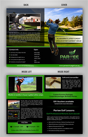 Brochure Design by pivotaldesign.biz for Par-Tee Virtual Golf | Design: #6398319