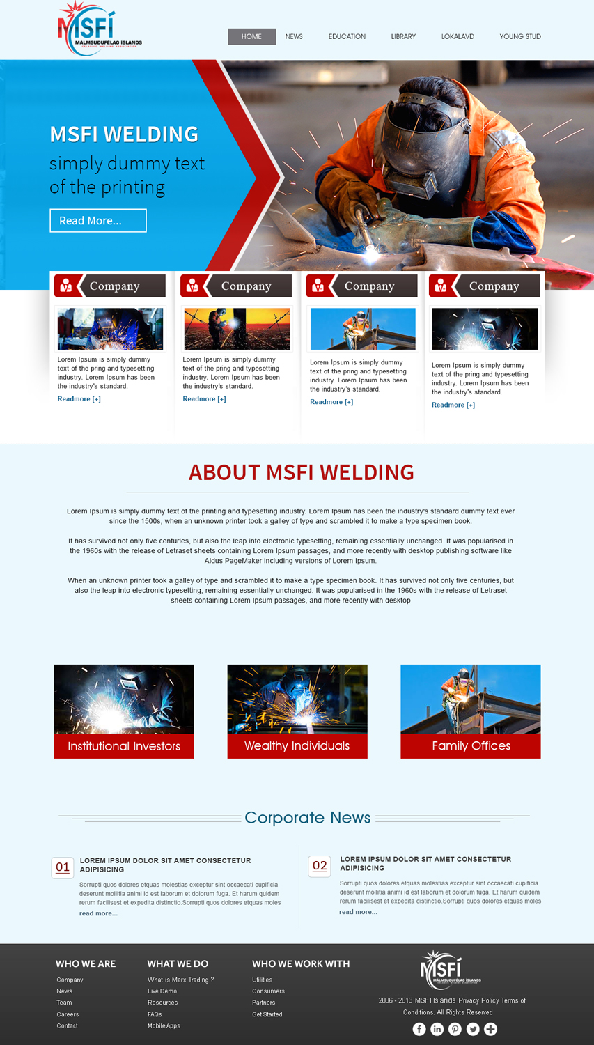 Web Design by webxvision for ICELANDIC WELDING ASSOCIATION | Design #6455534