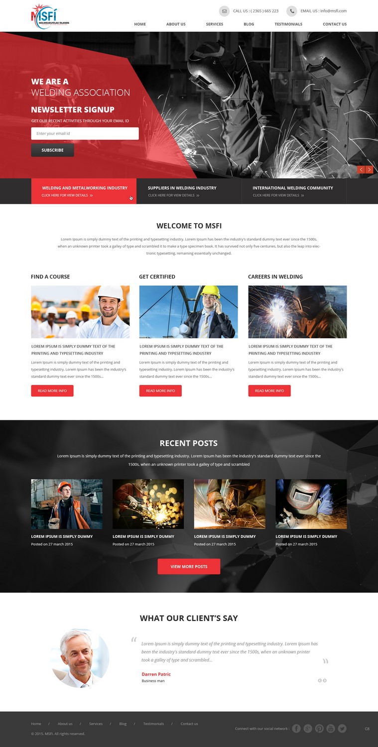 Diseño Web por pb para ICELANDIC WELDING ASSOCIATION | Diseño #6441093