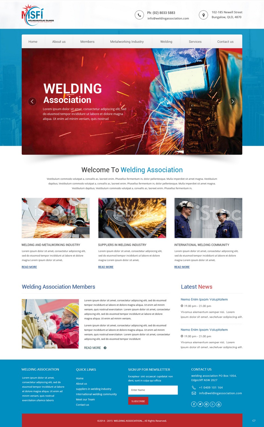 Web Design by pb for ICELANDIC WELDING ASSOCIATION | Design #6441095