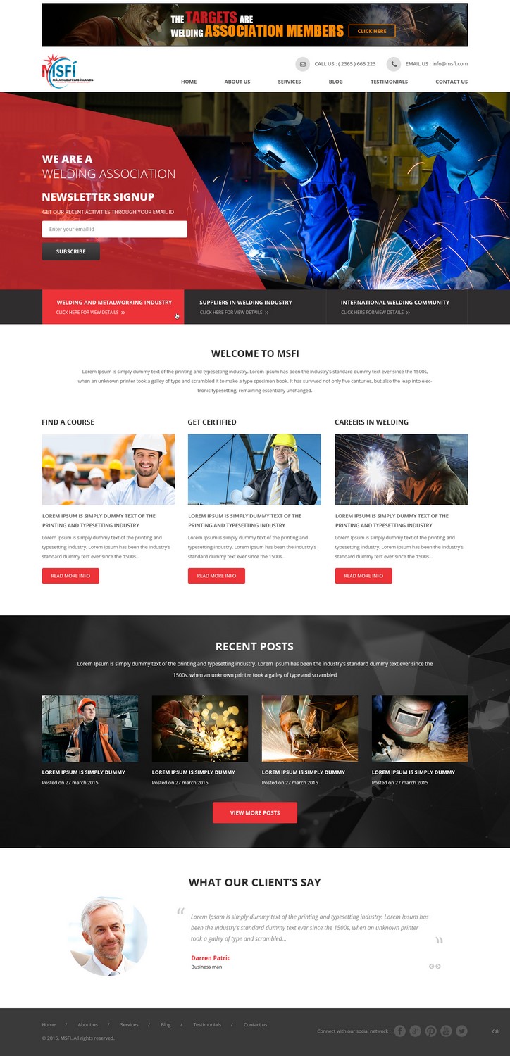 Web Design by pb for ICELANDIC WELDING ASSOCIATION | Design #6467424