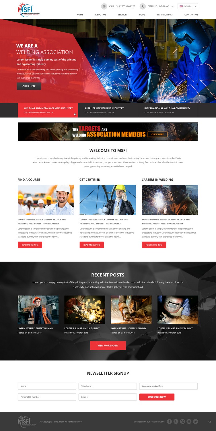 Web Design by pb for ICELANDIC WELDING ASSOCIATION | Design #6495129