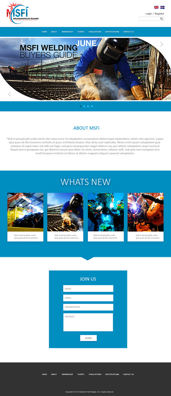 Web Design by dii for ICELANDIC WELDING ASSOCIATION | Design #6422920
