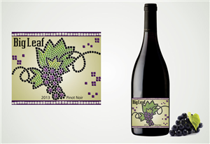 Wine Bottle Label for Big Leaf Wines | Design Emballage par MB design
