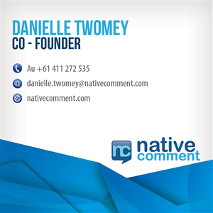 Native Comment Business Card Design | Visitenkarten-Design von alessandroevge
