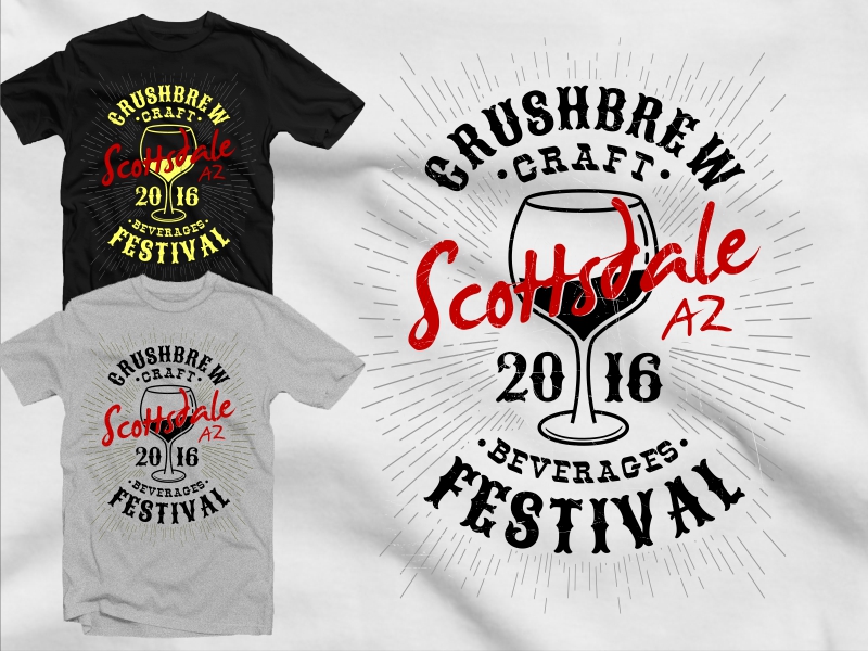 T-shirt Design by 2ndfloorharry for CrushBrew Festival | Design #6473638