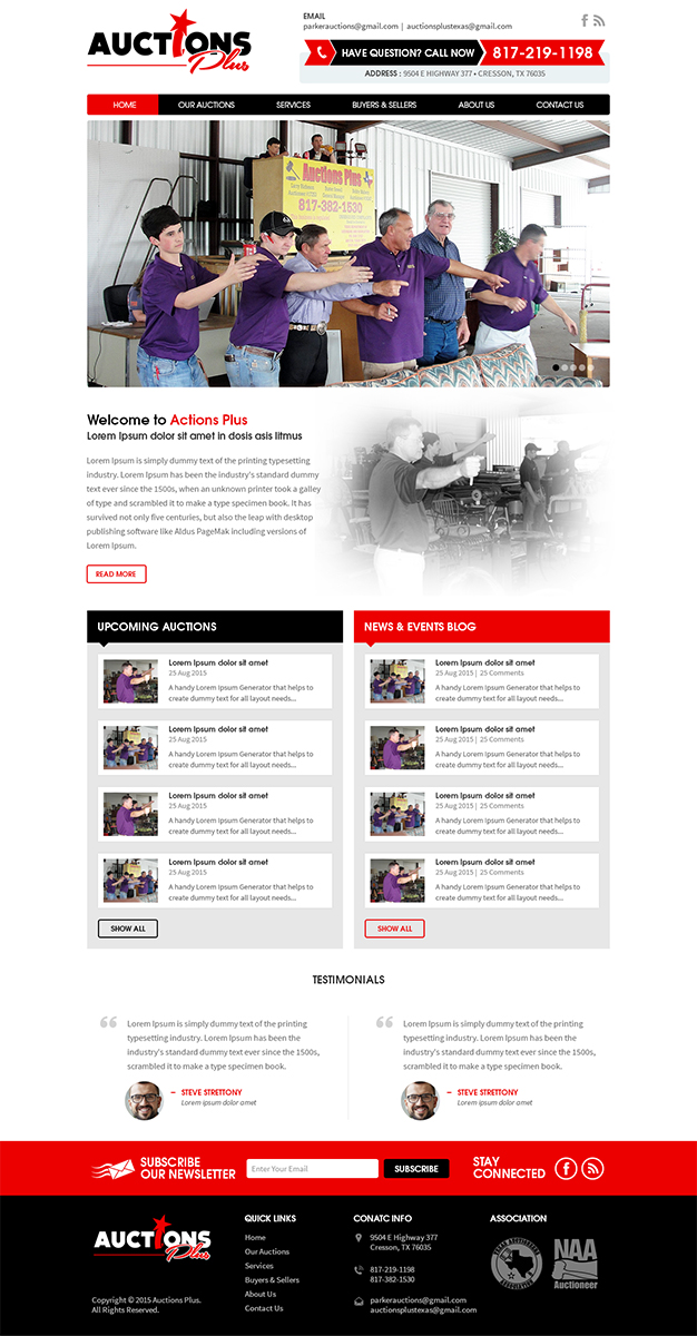 Web Design par RupalTechno pour AuctionServices.com, Inc. | Design #6418064