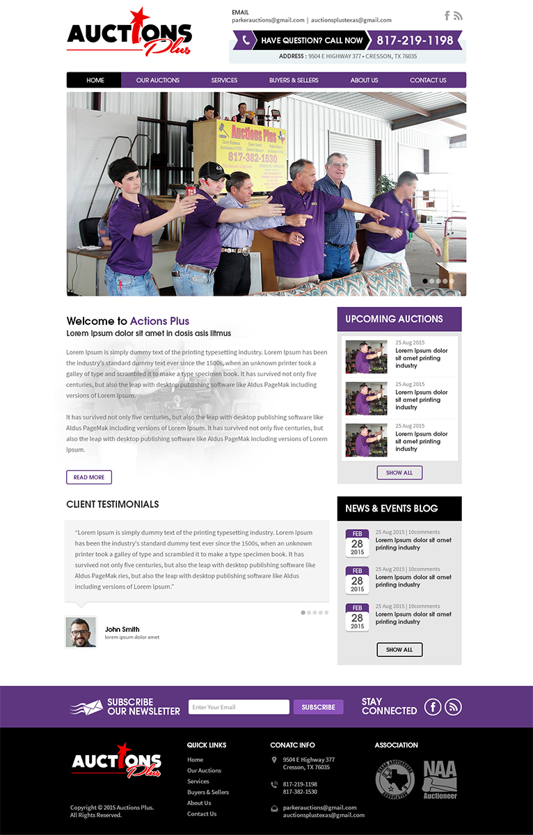 Web Design by RupalTechno for AuctionServices.com, Inc. | Design #6434530