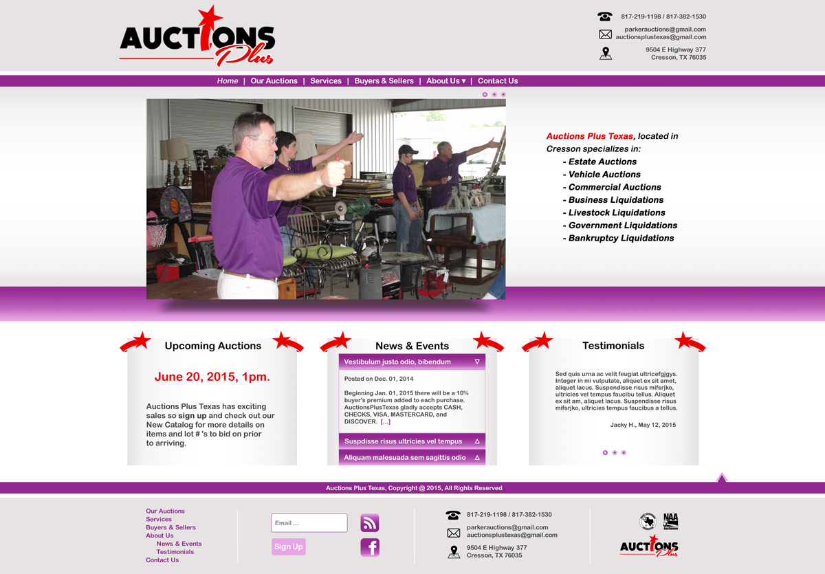 Web Design by sh for AuctionServices.com, Inc. | Design #6414342