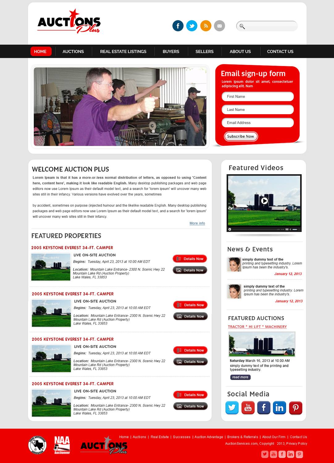 Web Design by webxvision for AuctionServices.com, Inc. | Design #6408202