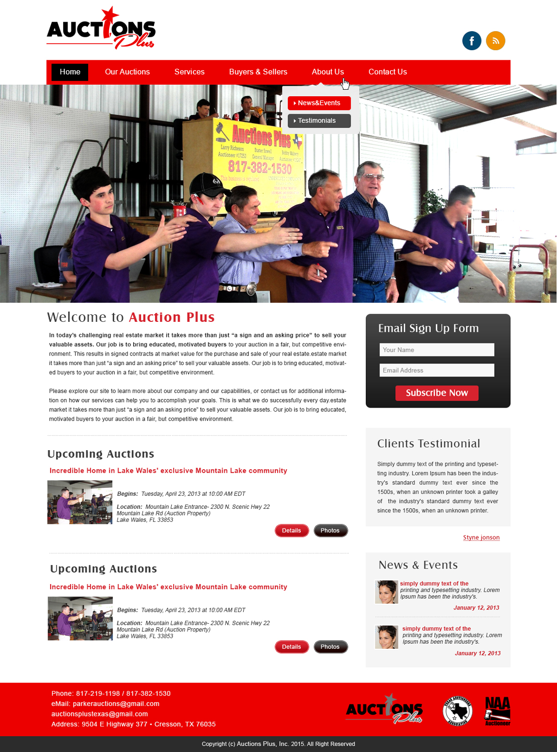 Web Design by webxvision for AuctionServices.com, Inc. | Design #6425184