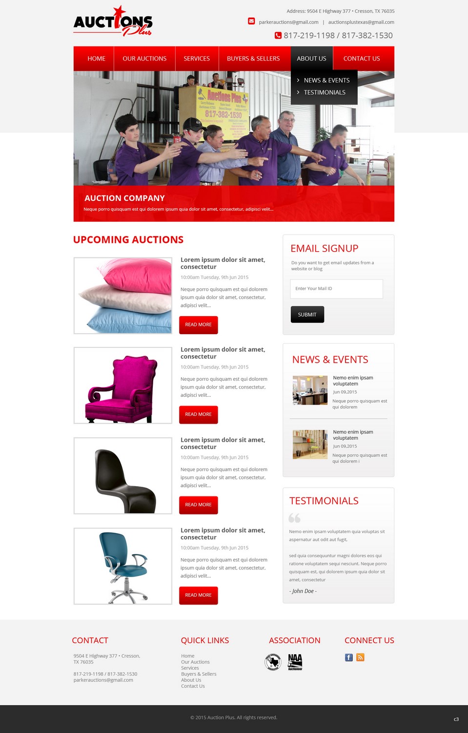 Web Design by pb for AuctionServices.com, Inc. | Design #6400618