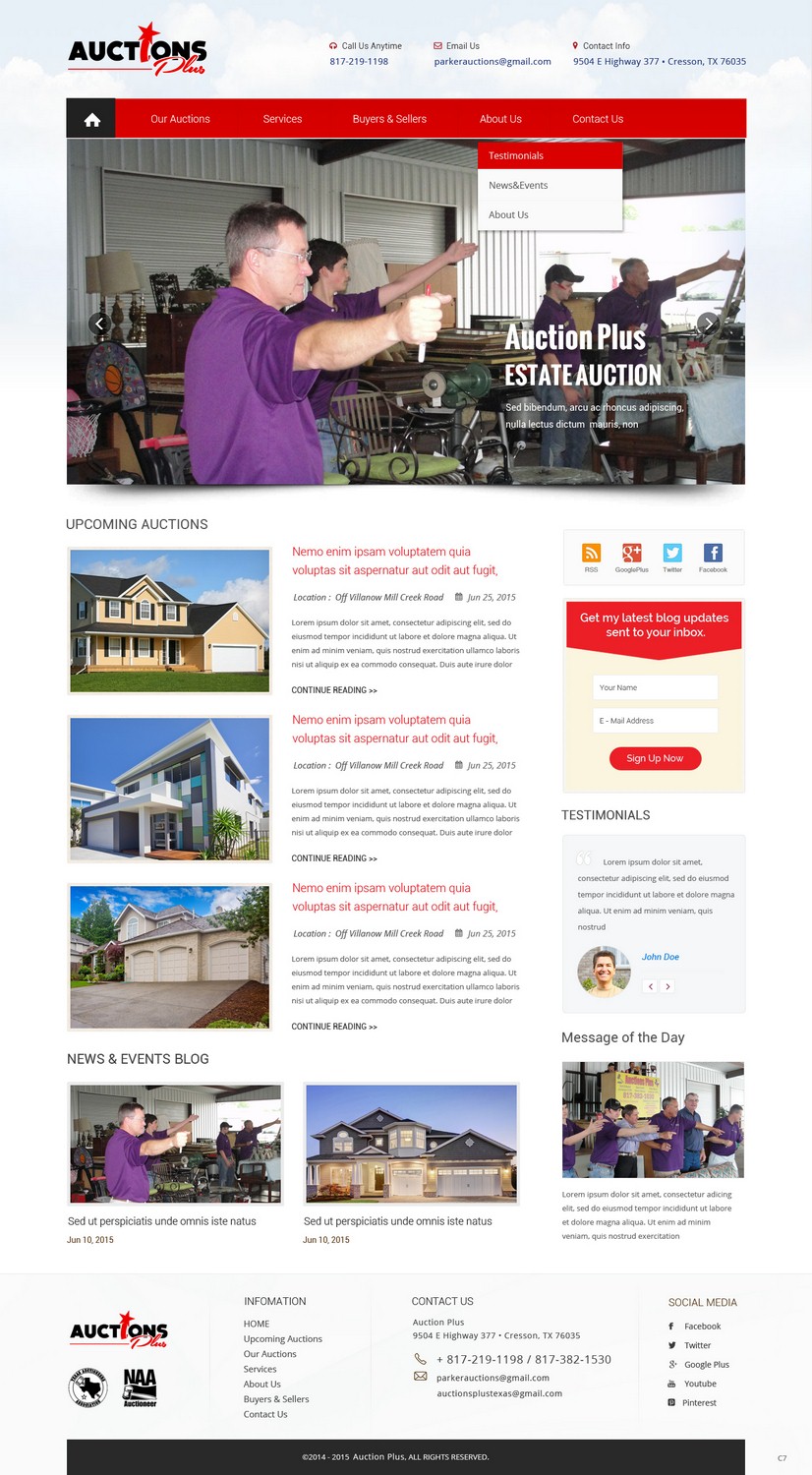 Web Design by pb for AuctionServices.com, Inc. | Design #6410534