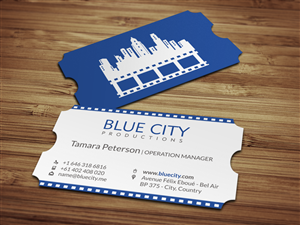 Blue City Productions | Business Card Design by HYPdesign