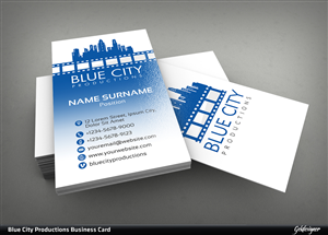 Blue City Productions | Business Card Design by gekgrfx
