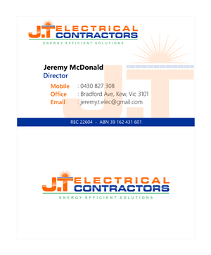 Logo Design by R16 for J.T Electrical Contractors Pty Ltd | Design: #6511821