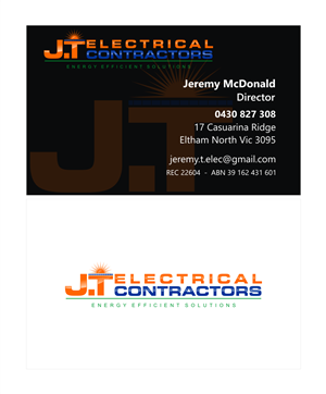 Logo Design by R16 for J.T Electrical Contractors Pty Ltd | Design: #6515181