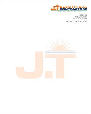 Logo Design by R16 for J.T Electrical Contractors Pty Ltd | Design: #6515194