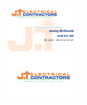 Logo Design by R16 for J.T Electrical Contractors Pty Ltd | Design: #6542687