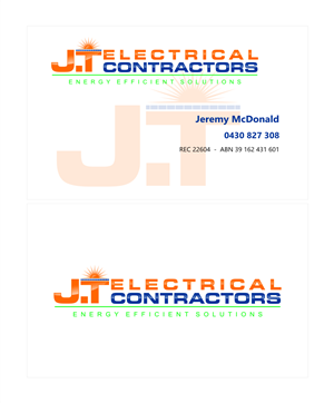 Logo Design by R16 for J.T Electrical Contractors Pty Ltd | Design: #6568620