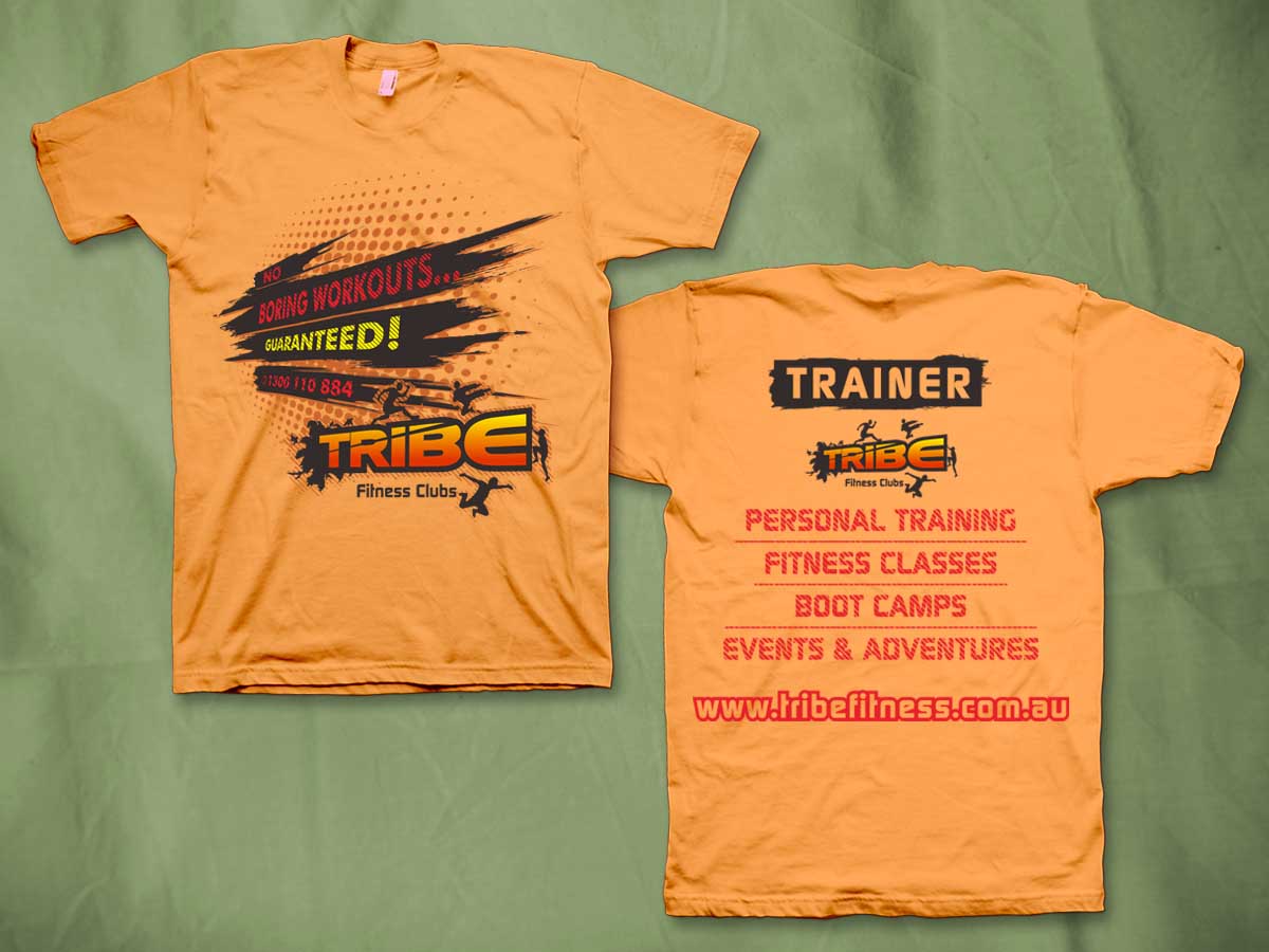 Bold, Modern, Fitness Tshirt Design for a Company by denuj Design