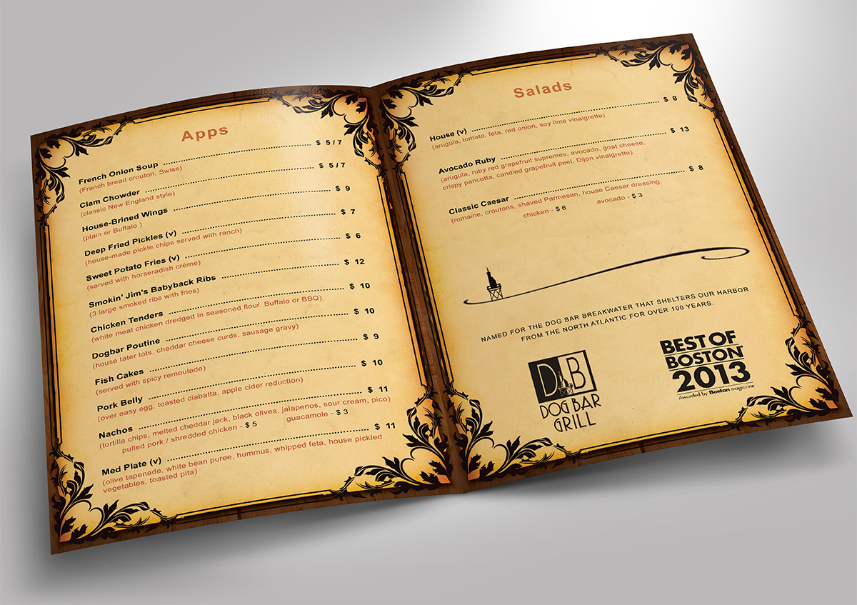 Menü-Design von Idea Creative Studio für dog bar grill | Design #6463103