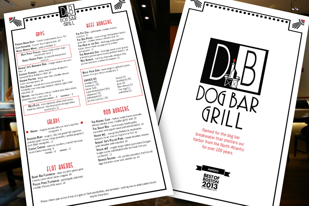 Menü-Design von iD_intelligentDesign für dog bar grill | Design #6457008