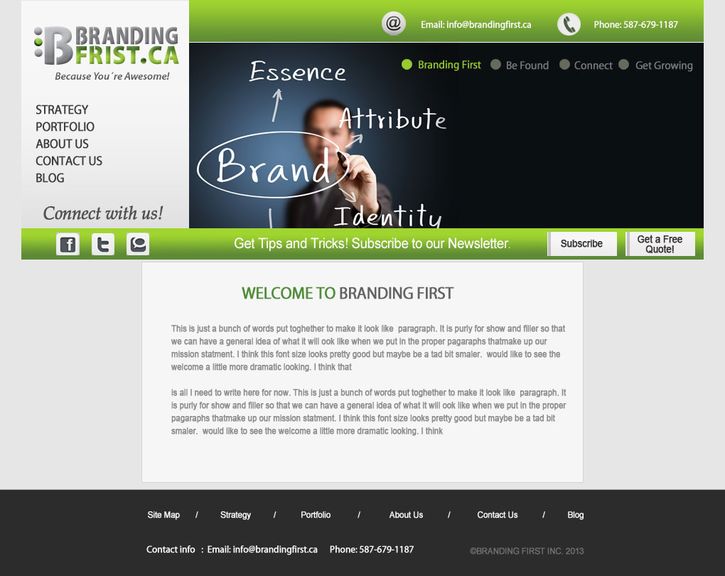 Web Design by Creative X Designs for Branding First Inc. | Design #1756476